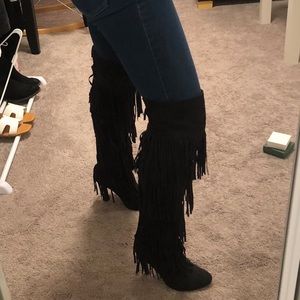 Over knee suede boots stl. 6.5 NATURE BREEZE